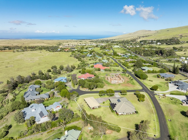 aerial view with a residential view