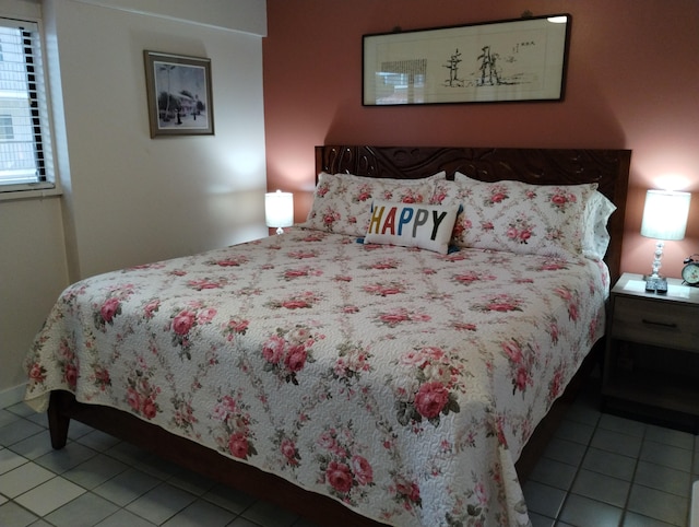 view of tiled bedroom