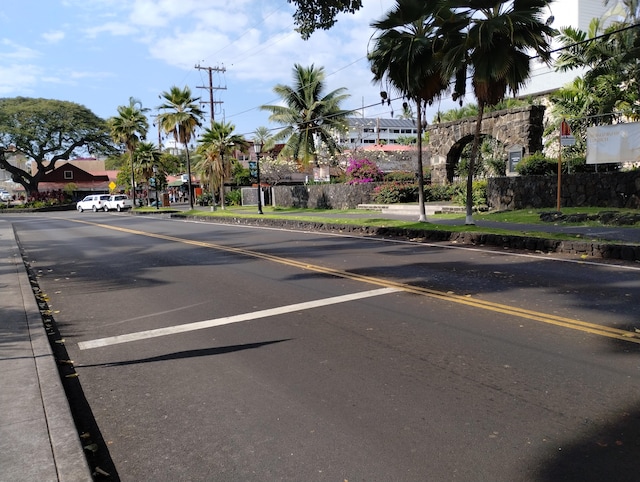 view of street with curbs and sidewalks