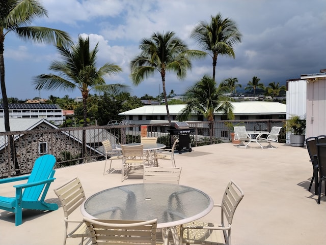 view of patio / terrace featuring outdoor dining area and area for grilling