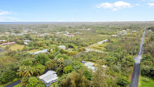 aerial view with a wooded view