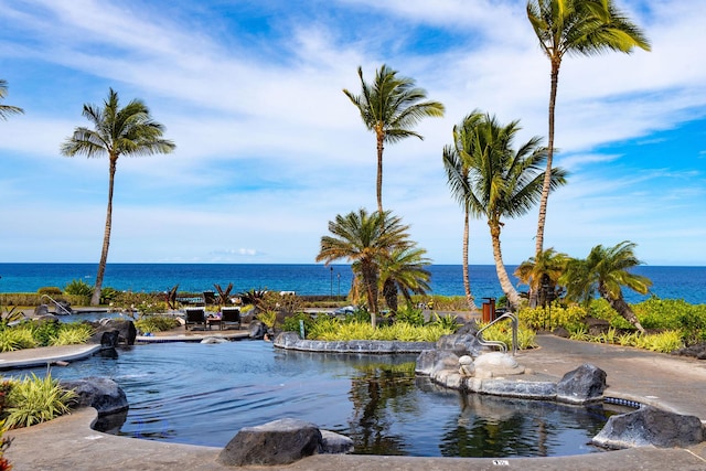 view of water feature