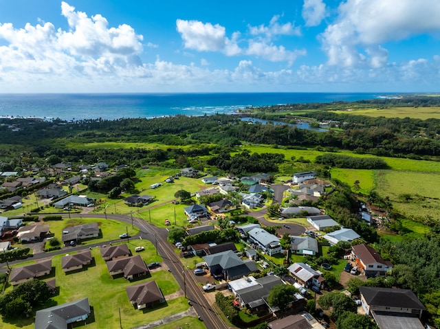 210 Eggerking Rd, Kapaa, HI 96746 - aerial view of residential area featuring a large body of water