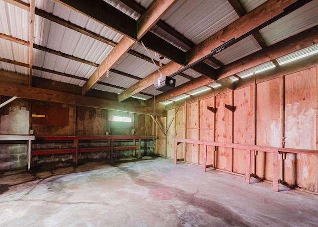 11-3169 Volcano Rd, Volcano, HI 96785 - interior space with metal wall and unfinished concrete floors