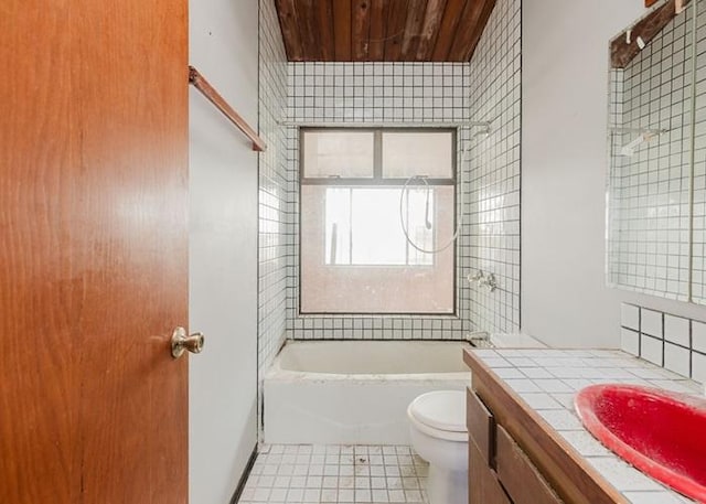 11-3169 Volcano Rd, Volcano, HI 96785 - bathroom with wood ceiling, toilet, and vanity