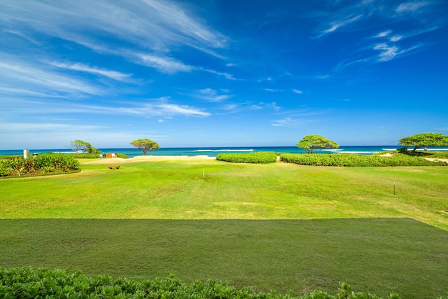 4331 Kauai Beach Dr Unit 4113, Lihue, HI 96766 - view of property's community with a water view and a lawn