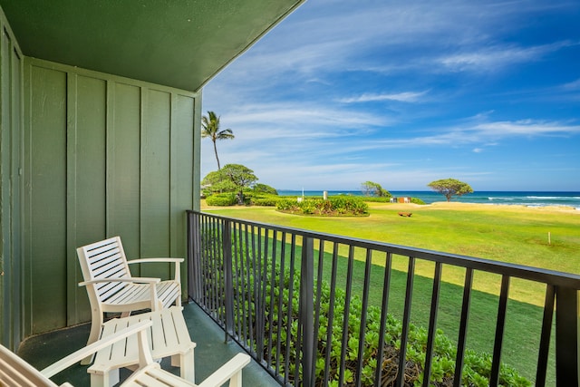 4331 Kauai Beach Dr Unit 4113, Lihue, HI 96766 - balcony with a water view
