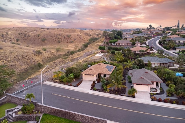 bird's eye view with a residential view