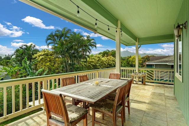 exterior space with outdoor dining area