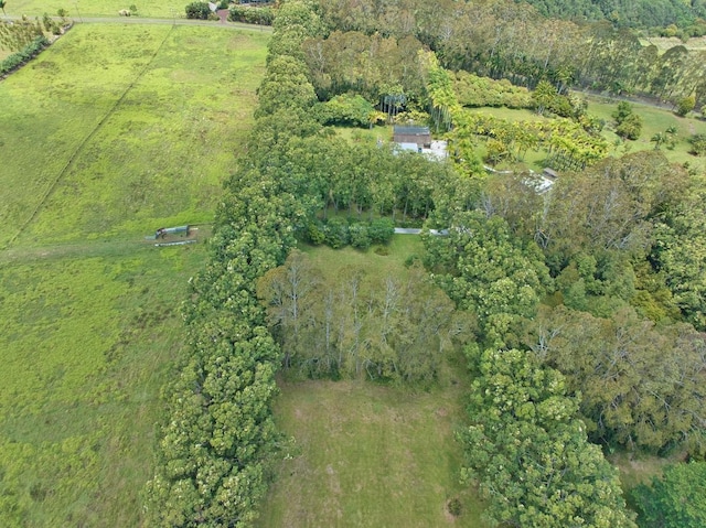 aerial view with a wooded view