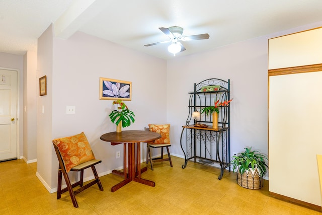 68-3890 Lua Kula St Unit 1601, Waikoloa, HI 96738 - living area featuring a ceiling fan, light floors, and baseboards