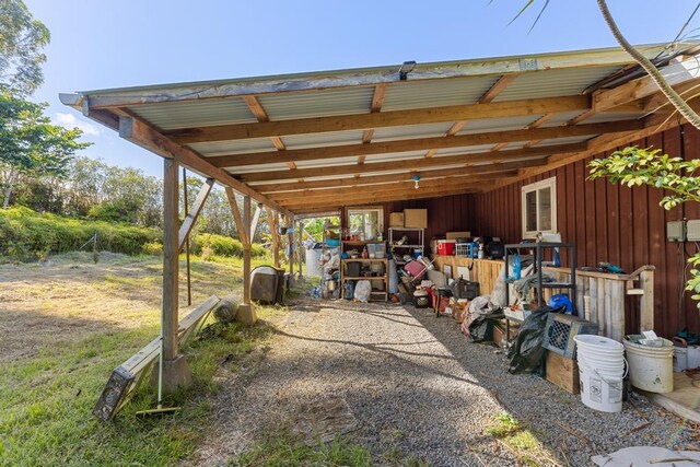 32-520 Piha Kahuku Rd, Ninole, HI 96773 - view of parking with a carport