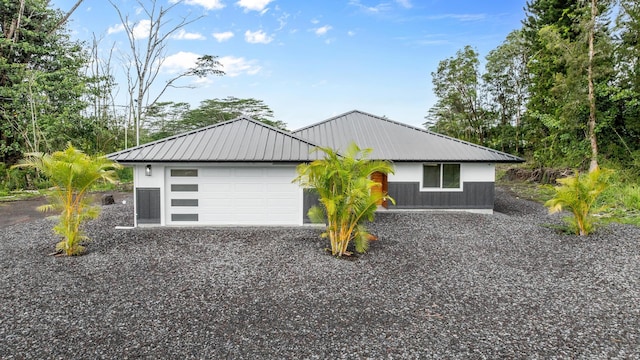 garage with driveway