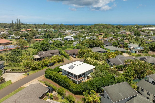 aerial view with a residential view