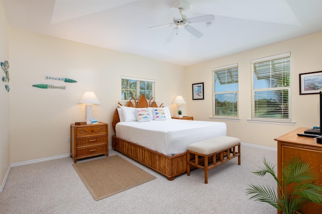 69-200 Pohakulana Pl Unit A31, Waikoloa, HI 96738 - carpeted bedroom with multiple windows, baseboards, and a ceiling fan