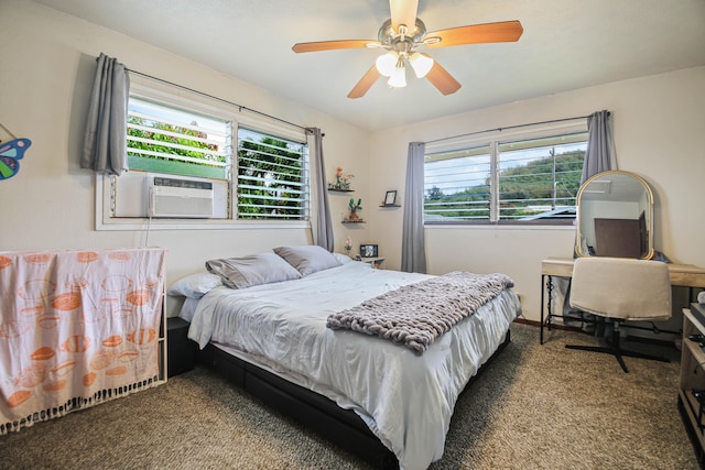 4013 Hoohana St, Lihue, HI 96766 - carpeted bedroom with cooling unit and ceiling fan