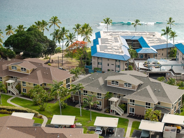 bird's eye view of a large body of water