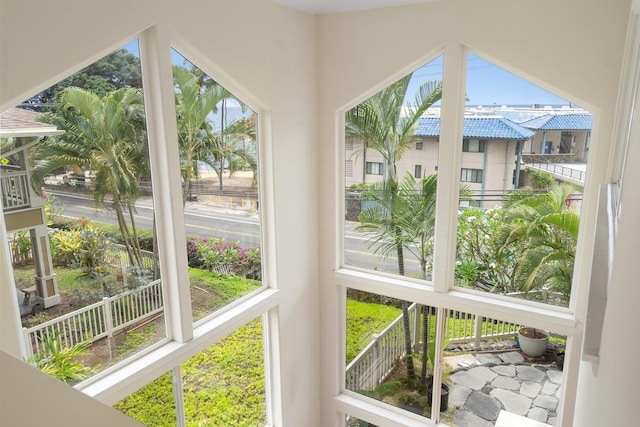 view of sunroom