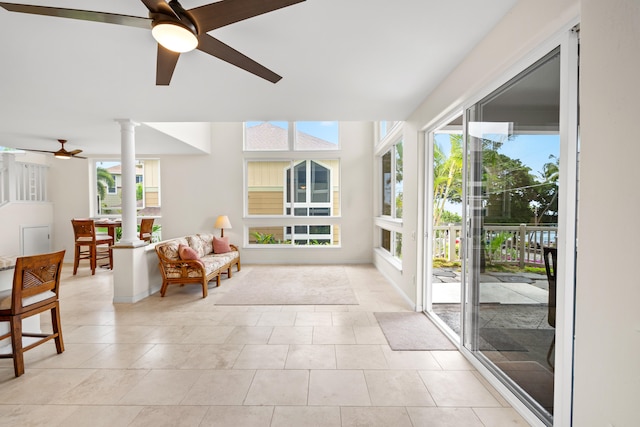 view of sunroom