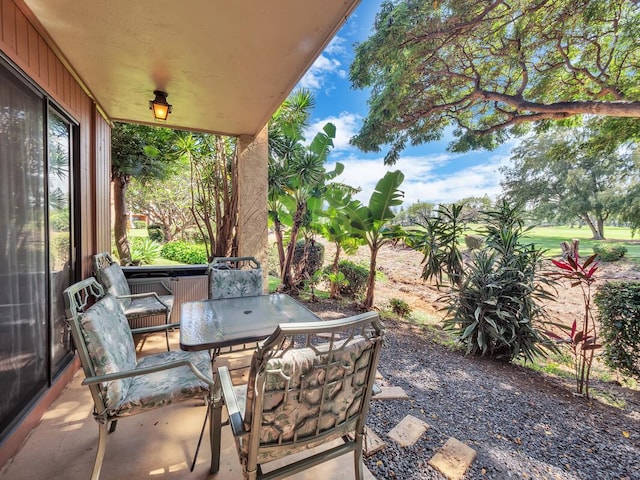 view of patio / terrace featuring outdoor dining space