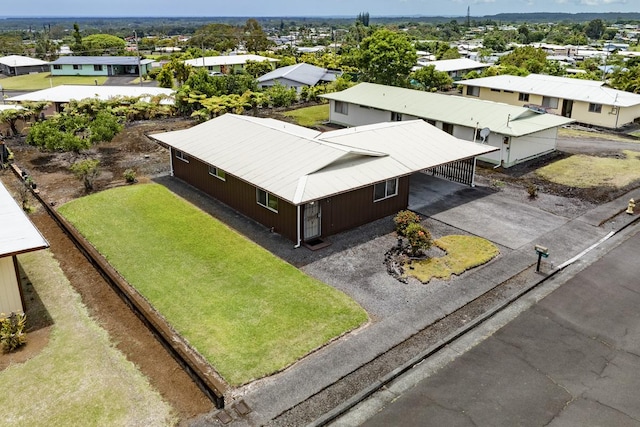 aerial view of residential area