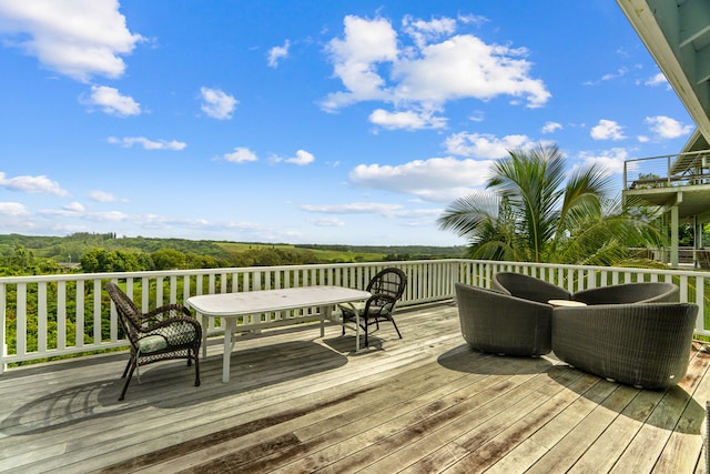 5366 Kumole St, Kapaa, HI 96746 - view of wooden deck