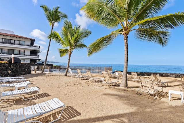 75-6082 Alii Dr Unit A103, Kailua-Kona, HI 96740 - water view with fence and nearby beach