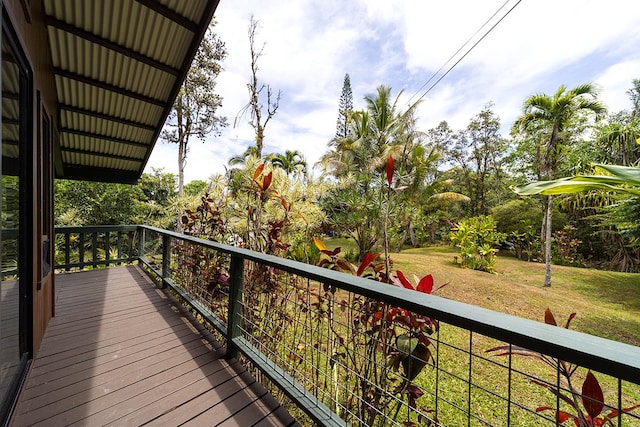 15-1429 22nd Ave, Keaau, HI 96749 - wooden terrace featuring a lawn