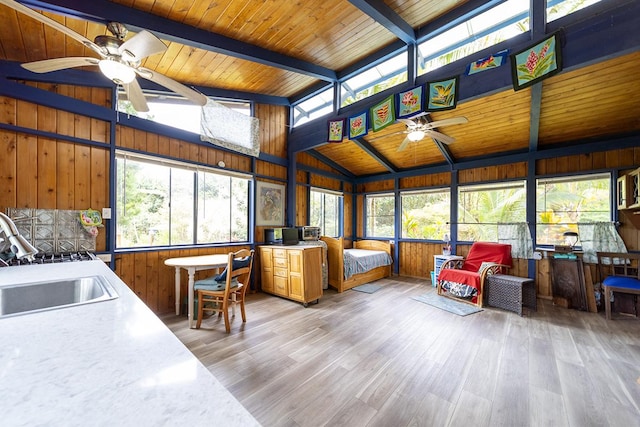 15-1429 22nd Ave, Keaau, HI 96749 - sunroom / solarium featuring a ceiling fan, a sink, and plenty of natural light