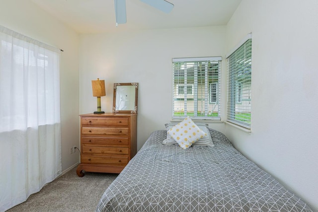2110 Kaneka St Unit 73, Lihue, HI 96766 - bedroom with ceiling fan and carpet
