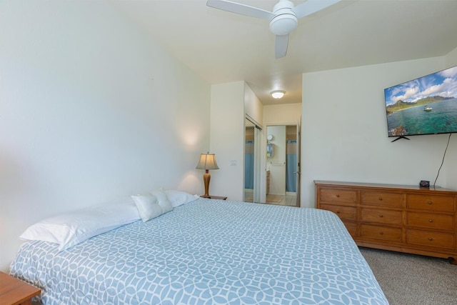2110 Kaneka St Unit 73, Lihue, HI 96766 - bedroom with carpet flooring and a ceiling fan