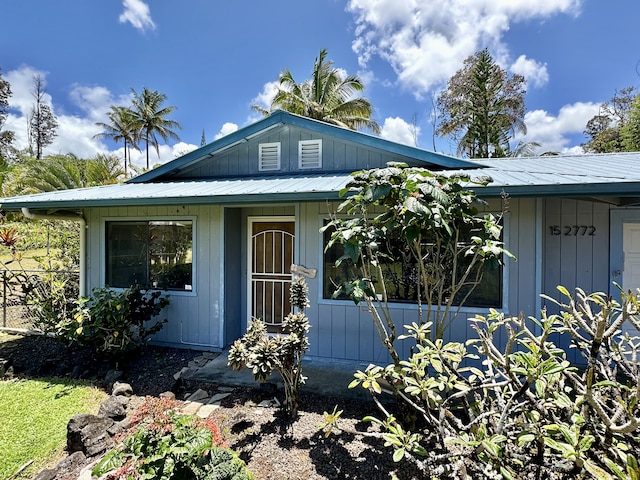 bungalow with metal roof