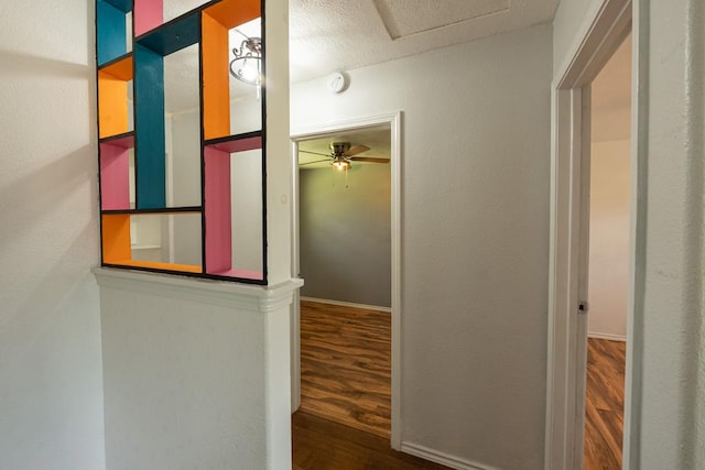 hall featuring wood finished floors