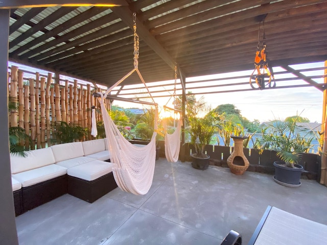 view of patio featuring outdoor lounge area