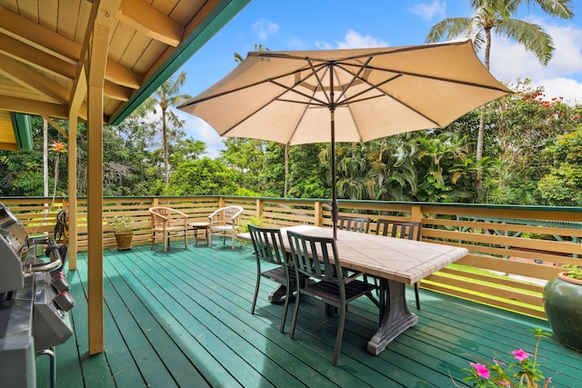 4429-A Kaluamakua Pl, Kilauea, HI 96754 - deck with outdoor dining area