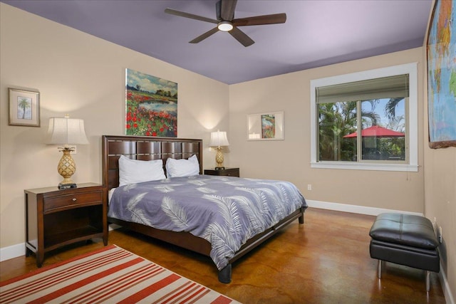 77-155 Kalaniuka St, Holualoa, HI 96725 - bedroom featuring baseboards and ceiling fan