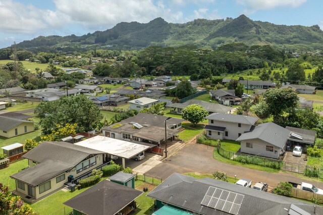 242 Koili Ln, Kapaa, HI 96746 - aerial view with a mountain view and a residential view