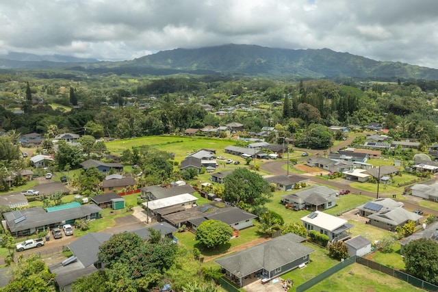 242 Koili Ln, Kapaa, HI 96746 - bird's eye view featuring a mountain view and a residential view