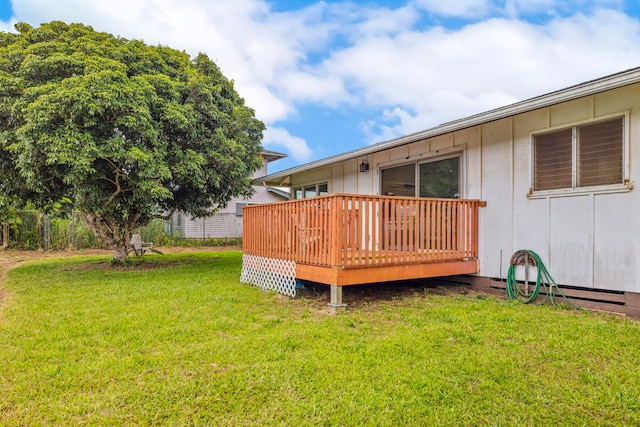 242 Koili Ln, Kapaa, HI 96746 - view of yard featuring a wooden deck