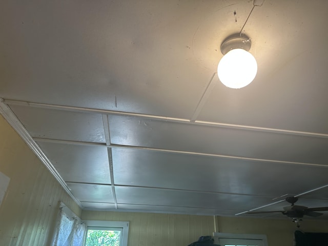 room details featuring wooden walls