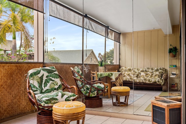 view of sunroom