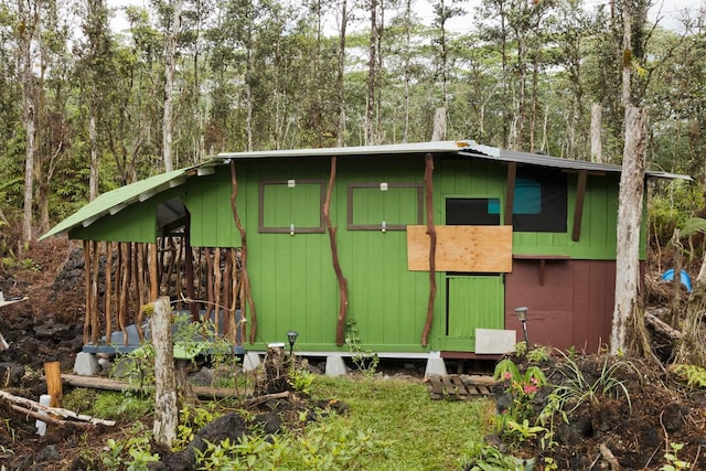 view of shed