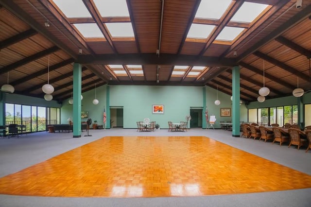 3-3400 Kuhio Hwy Unit B406, Lihue, HI 96766 - miscellaneous room with high vaulted ceiling, healthy amount of natural light, and beam ceiling