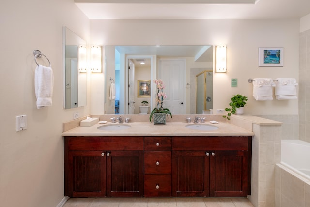 69-200 Pohakulana Pl Unit J33, Waikoloa, HI 96738 - bathroom with a stall shower, a garden tub, and double vanity