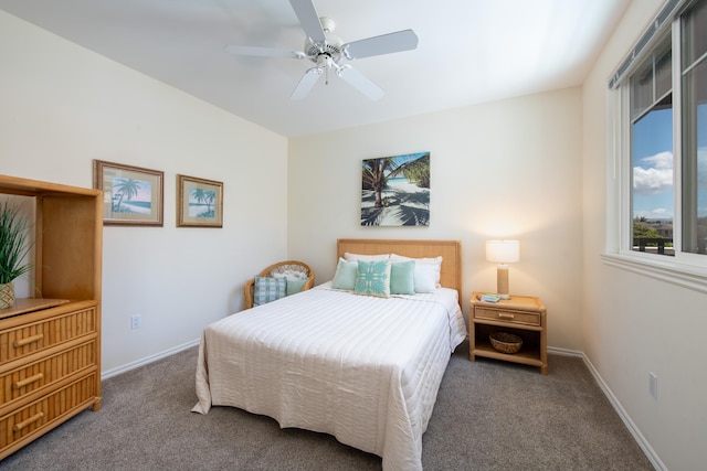 69-200 Pohakulana Pl Unit J33, Waikoloa, HI 96738 - carpeted bedroom with a ceiling fan and baseboards