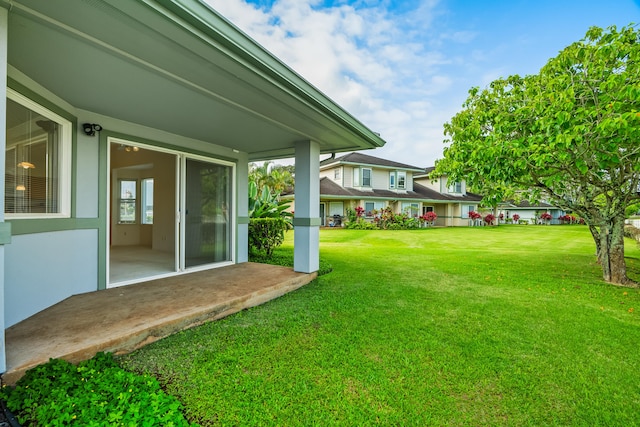 view of grassy yard