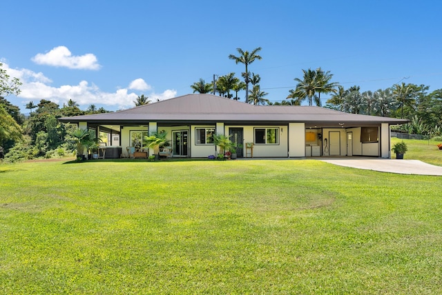 27-525 Kalaoa Camp Rd, Papaikou, HI 96781 - view of front of home with a front lawn and cooling unit