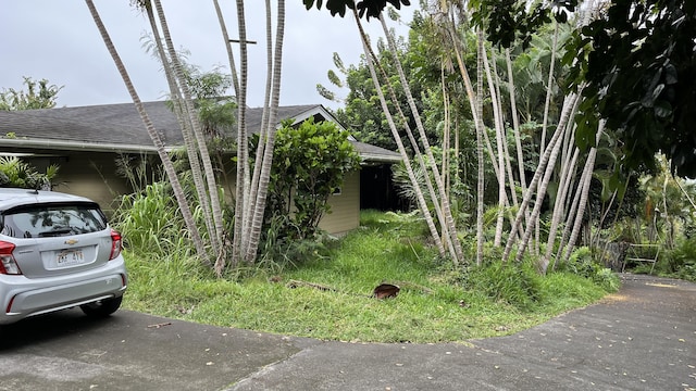 view of front facade with roof with shingles
