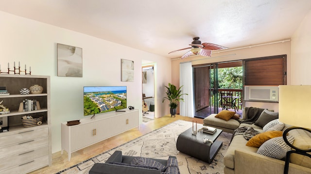 3411 Wilcox Rd Unit Fii65, Lihue, HI 96766 - living room featuring a ceiling fan