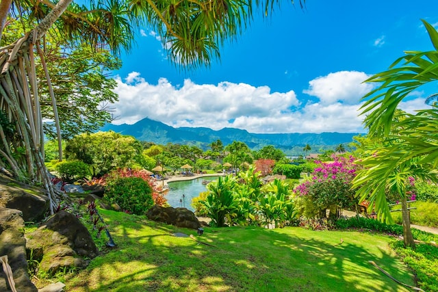 5380 Honoiki Rd Unit F16, Princeville, HI 96722 - view of green lawn with a mountain view